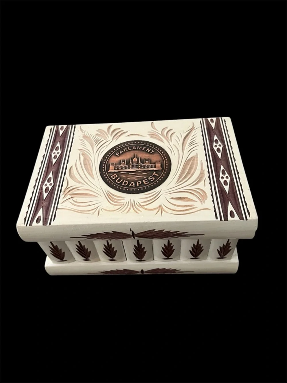 Budapest Parlament Carved Wooden Puzzle Keepsake Box